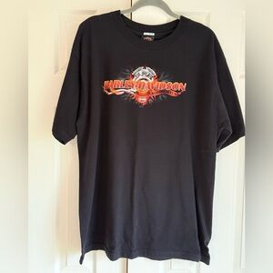 Vintage 100% Cotton Black Harley Davidson T-Shirt. 2XL. Excellent Condition.